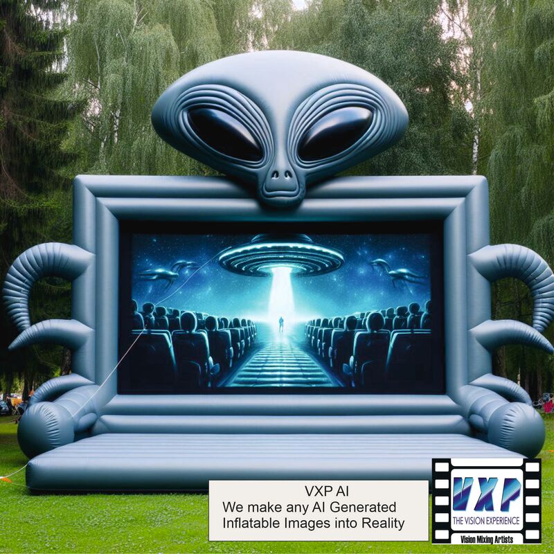 VXP ai Alien Theme Inflatable Movie Screen.